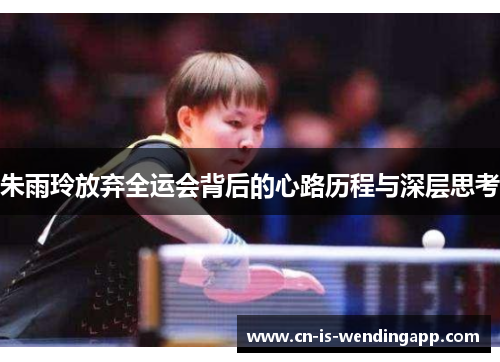 朱雨玲放弃全运会背后的心路历程与深层思考