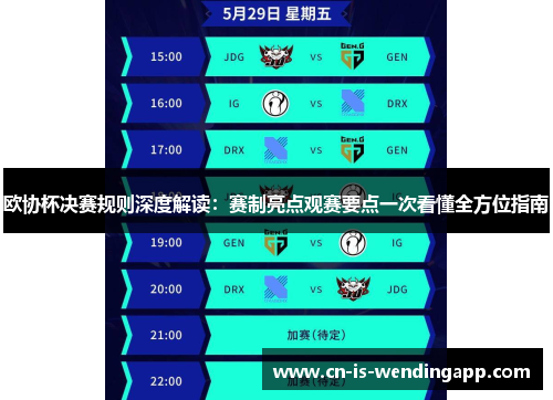 欧协杯决赛规则深度解读：赛制亮点观赛要点一次看懂全方位指南